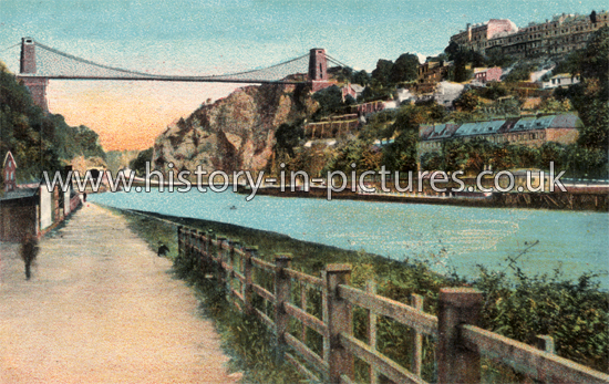 Clifton Bridge & River Avon, Bristol. c.1910's